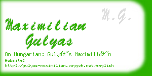 maximilian gulyas business card
